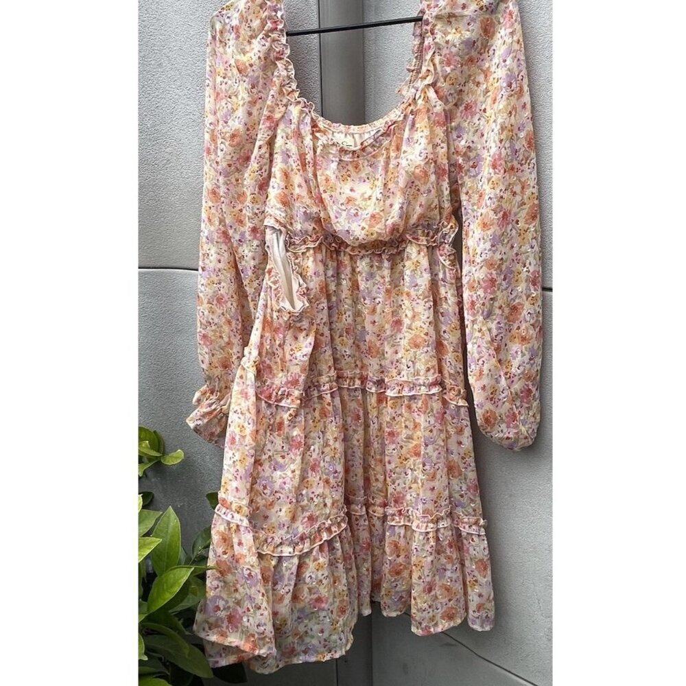 Vintage Jessica Simpson Women’s Sz XL Dress Floral Ruffled Boho Western Style